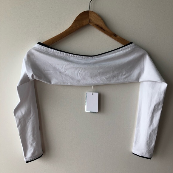 Elsy Girl 3 Quarter Length White Shrug - Picture 2 of 6